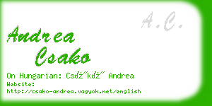 andrea csako business card